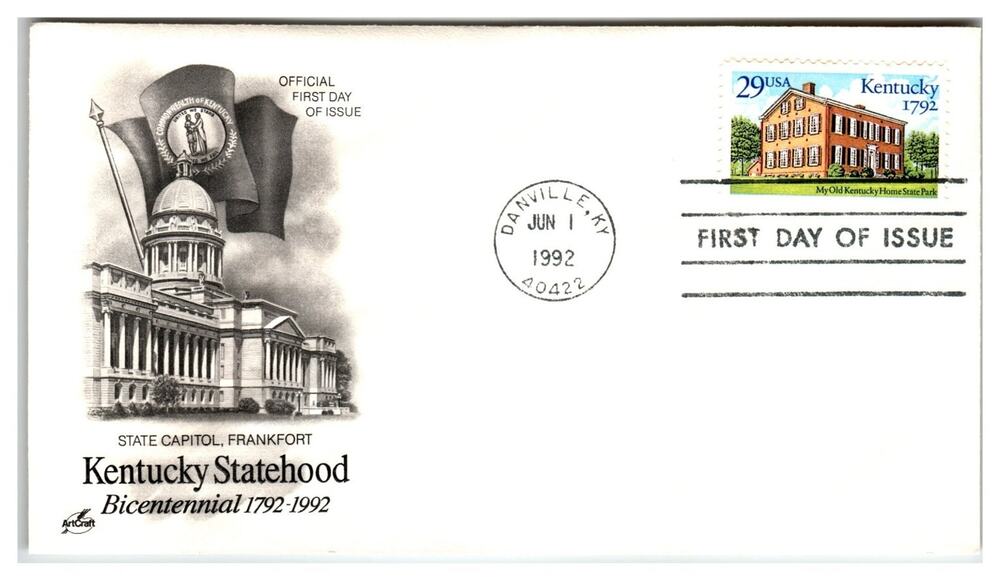 Scott #2633 Kentucky Statehood 1992 First Day Cover FDC Artcraft